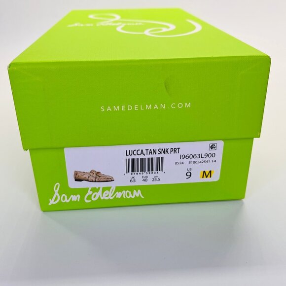 Sam Edelman Lucca Snake Print Leather Bit Loafers Size 9M Python Pattern - Picture 15 of 15